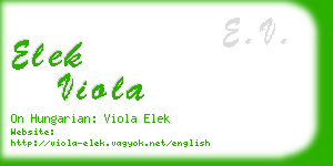 elek viola business card